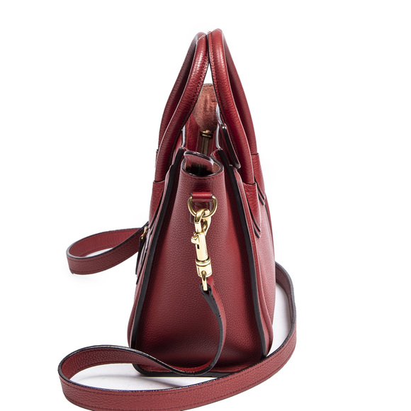 Celine Nano Luggage in Red Grained Leather - Picture 3 of 8